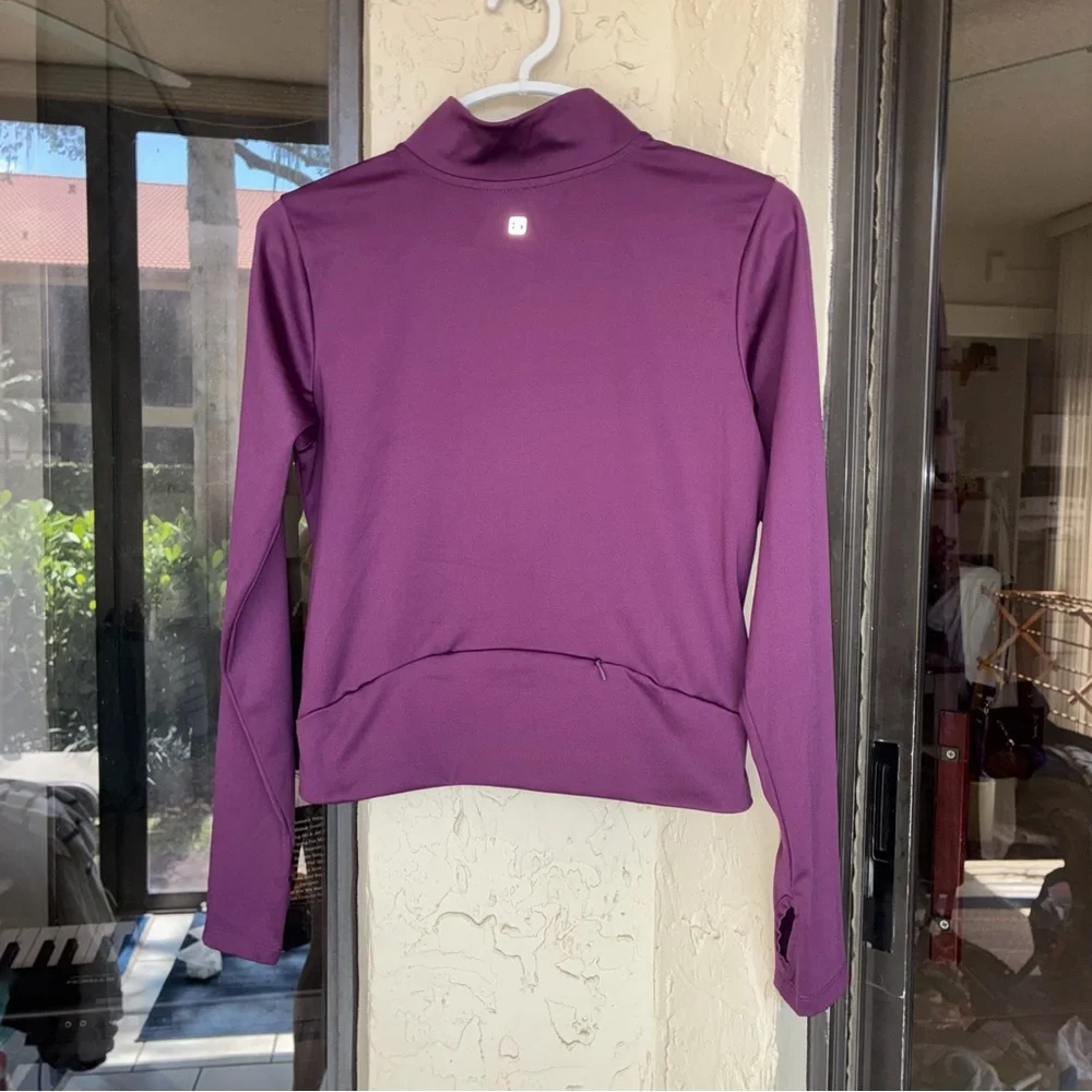 Hind Plum Zip-Up Lightweight Workout Jacket - Picture 7 of 10